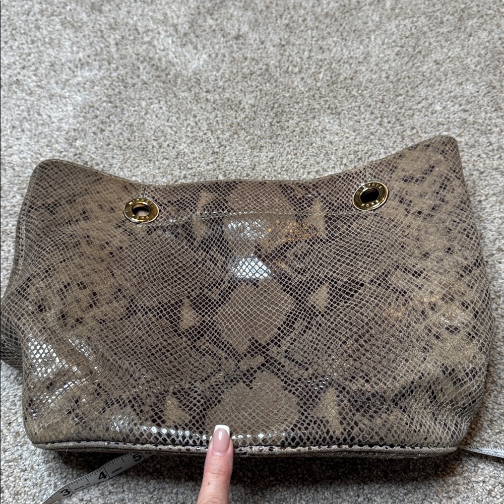 Michael Kors | Jet Set Python Snakeskin Print Lea… - image 3